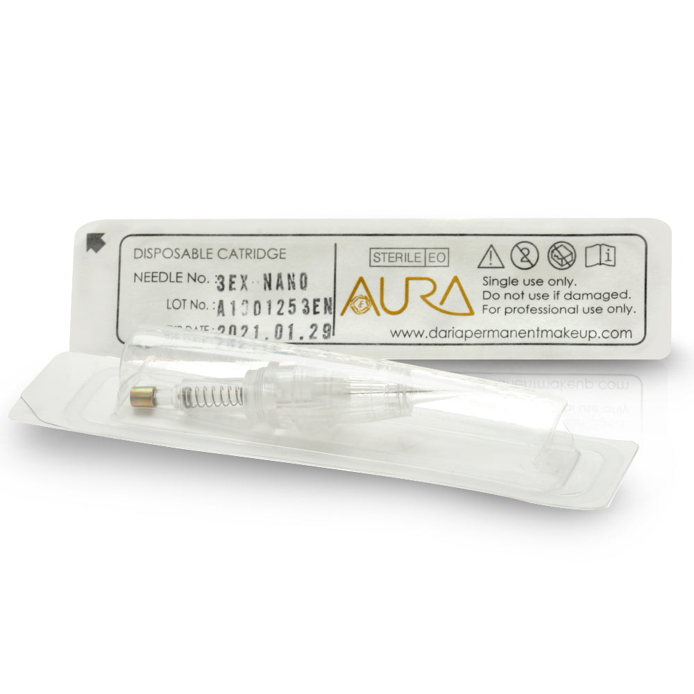 Single Nano 0.2mm Needle Cartridge for the Aura Professional Permanent Makeup Rotary Machine