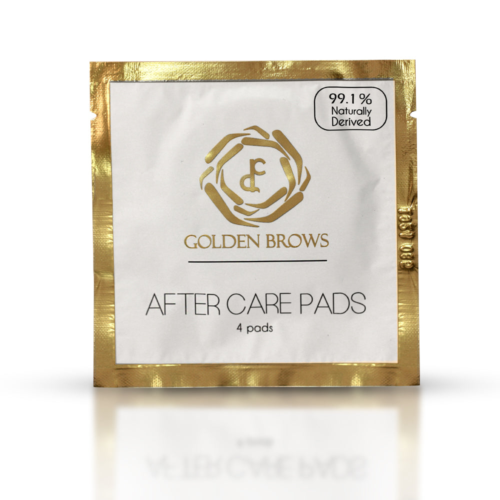 Pack of 25 After Care Pad Packets, contains 4 in each packet. Used for cleaning and calming the skin after procedures