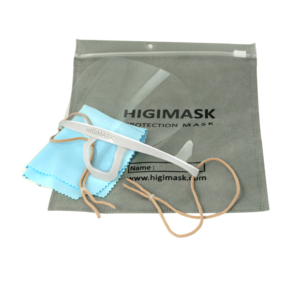 Higi Mask, a protective clear professional mouth mask for use during permanent makeup procedures