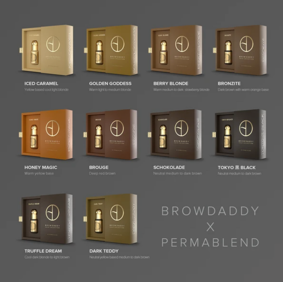 Brow Daddy Gold Collection Single Colors – Permanent Makeup Shop